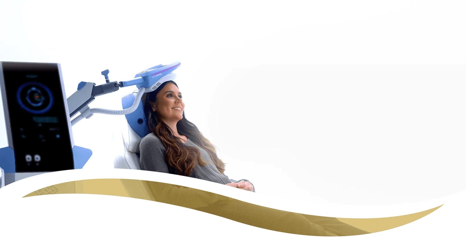 Woman undergoing advanced medical treatment session.