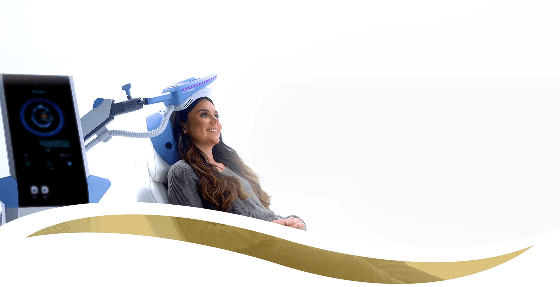Woman undergoing advanced medical treatment session.